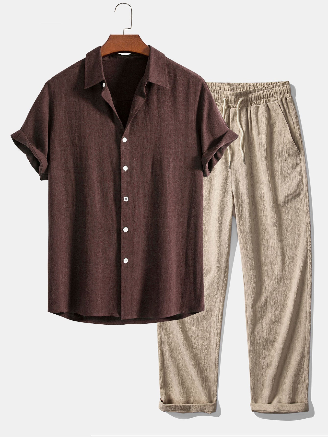 Ensemble ATALEYA Mallorca, chemise texturée vue de face