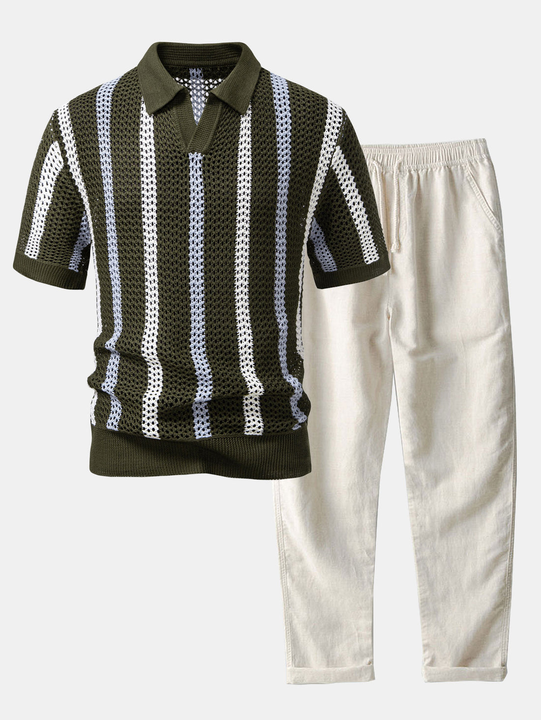 Ensemble ATALEYA Bellagio, polo en maille et pantalon assorti
