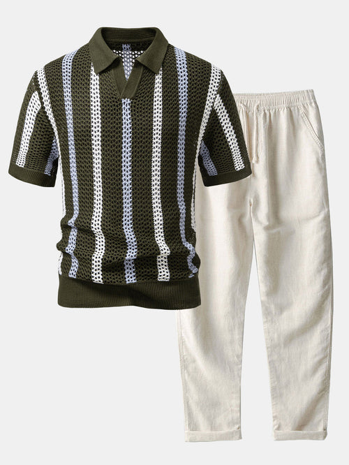 Ensemble ATALEYA Bellagio, polo en maille et pantalon assorti