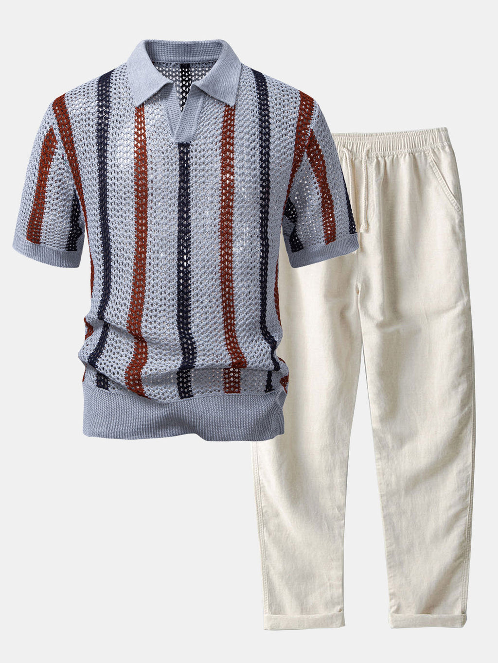 Ensemble ATALEYA Bellagio polo et pantalon, vue de face