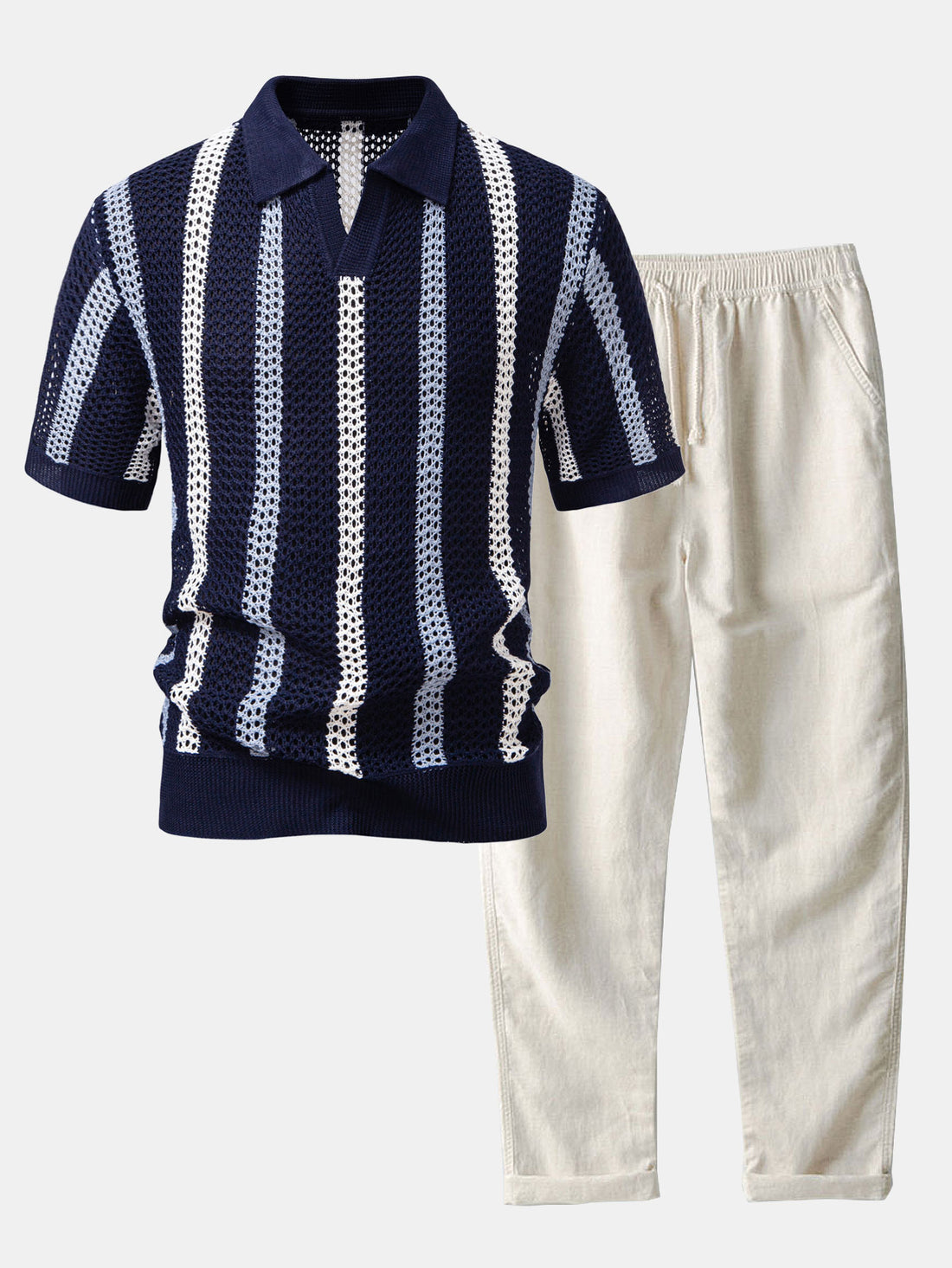 Ensemble ATALEYA Bellagio polo et pantalon, vue de dos
