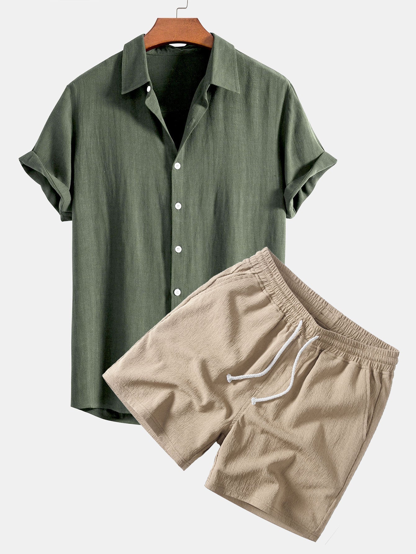 Ensemble ATALEYA Miami, chemise et short en lin mélangé